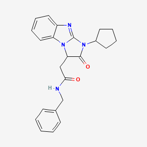 molecular formula C23H24N4O2 B11028865 N-benzyl-2-(1-cyclopentyl-2-oxo-2,3-dihydro-1H-imidazo[1,2-a]benzimidazol-3-yl)acetamide 