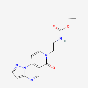 Carbamic acid, N-[2-(6-oxopyrazolo[1,5-a]pyrido[3,4-e]pyrimidin-7(6H)-yl)ethyl]-, 1,1-dimethylethyl ester