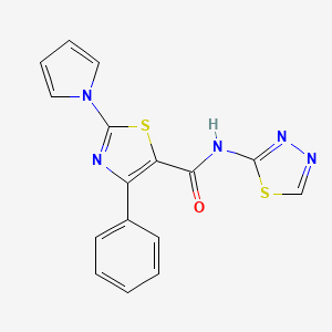 4-phenyl-2-(1H-pyrrol-1-yl)-N-[(2Z)-1,3,4-thiadiazol-2(3H)-ylidene]-1,3-thiazole-5-carboxamide