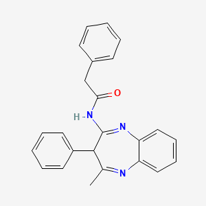 N-(4-methyl-3-phenyl-3H-1,5-benzodiazepin-2-yl)-2-phenylacetamide