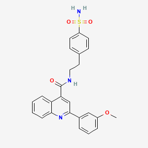 2-(3-methoxyphenyl)-N-[2-(4-sulfamoylphenyl)ethyl]quinoline-4-carboxamide