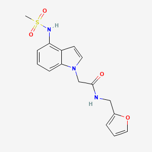 N-(furan-2-ylmethyl)-2-{4-[(methylsulfonyl)amino]-1H-indol-1-yl}acetamide