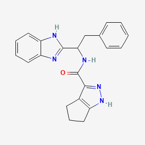 N-[1-(1H-benzimidazol-2-yl)-2-phenylethyl]-2,4,5,6-tetrahydrocyclopenta[c]pyrazole-3-carboxamide