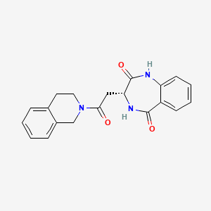 (3R)-3-[2-(3,4-dihydroisoquinolin-2(1H)-yl)-2-oxoethyl]-3,4-dihydro-1H-1,4-benzodiazepine-2,5-dione