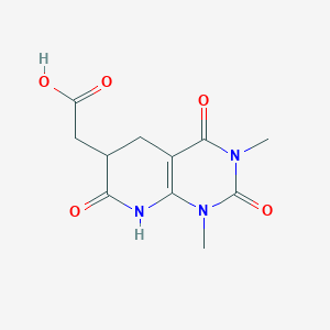 molecular formula C11H13N3O5 B11028988 (1,3-Dimethyl-2,4,7-trioxo-1,2,3,4,5,6,7,8-octahydropyrido[2,3-d]pyrimidin-6-yl)acetic acid 