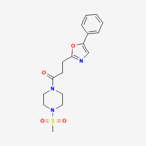 1-[4-(Methylsulfonyl)piperazin-1-yl]-3-(5-phenyl-1,3-oxazol-2-yl)propan-1-one