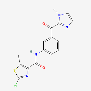 2-chloro-5-methyl-N-{3-[(1-methyl-1H-imidazol-2-yl)carbonyl]phenyl}-1,3-thiazole-4-carboxamide