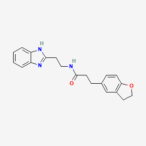 molecular formula C20H21N3O2 B11029007 N-[2-(1H-benzimidazol-2-yl)ethyl]-3-(2,3-dihydro-1-benzofuran-5-yl)propanamide 