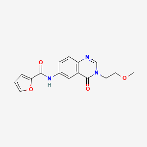 N-[3-(2-methoxyethyl)-4-oxo-3,4-dihydroquinazolin-6-yl]furan-2-carboxamide