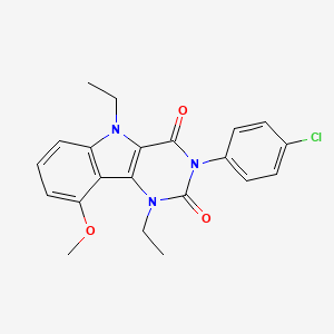 3-(4-chlorophenyl)-1,5-diethyl-9-methoxy-1H-pyrimido[5,4-b]indole-2,4(3H,5H)-dione