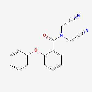 molecular formula C17H13N3O2 B11029067 N,N-bis(cyanomethyl)-2-phenoxybenzamide 