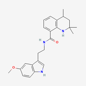 molecular formula C24H29N3O2 B11029073 N-[2-(5-methoxy-1H-indol-3-yl)ethyl]-2,2,4-trimethyl-1,2,3,4-tetrahydroquinoline-8-carboxamide 