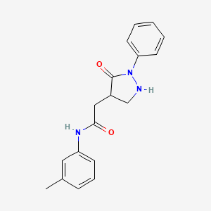 N-(3-methylphenyl)-2-(5-oxo-1-phenylpyrazolidin-4-yl)acetamide