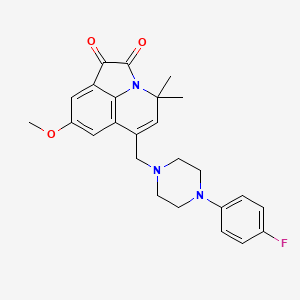 6-{[4-(4-Fluorophenyl)piperazino]methyl}-8-methoxy-4,4-dimethyl-4H-pyrrolo[3,2,1-IJ]quinoline-1,2-dione