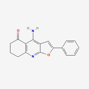 molecular formula C17H14N2O2 B11029164 4-amino-2-phenyl-7,8-dihydrofuro[2,3-b]quinolin-5(6H)-one 