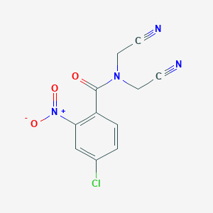 4-chloro-N,N-bis(cyanomethyl)-2-nitrobenzamide