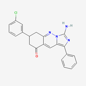 3-amino-7-(3-chlorophenyl)-1-phenyl-7,8-dihydroimidazo[1,5-b]cinnolin-9(6H)-one