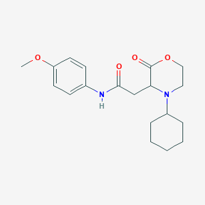 2-(4-cyclohexyl-2-oxomorpholin-3-yl)-N-(4-methoxyphenyl)acetamide