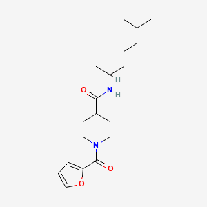 1-(furan-2-ylcarbonyl)-N-(6-methylheptan-2-yl)piperidine-4-carboxamide