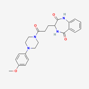 molecular formula C23H26N4O4 B11029285 3-{3-[4-(4-methoxyphenyl)piperazin-1-yl]-3-oxopropyl}-3,4-dihydro-1H-1,4-benzodiazepine-2,5-dione 