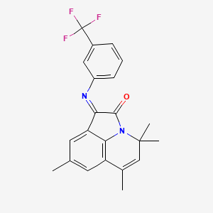 4,4,6,8-tetramethyl-1-{[3-(trifluoromethyl)phenyl]imino}-4H-pyrrolo[3,2,1-ij]quinolin-2(1H)-one