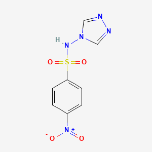 molecular formula C8H7N5O4S B11029342 4-nitro-N-(4H-1,2,4-triazol-4-yl)benzenesulfonamide 