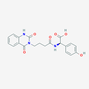 (2R)-{[4-(2,4-dioxo-1,4-dihydroquinazolin-3(2H)-yl)butanoyl]amino}(4-hydroxyphenyl)ethanoic acid