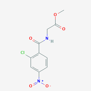 molecular formula C10H9ClN2O5 B11029384 Methyl ((2-chloro-4-nitrobenzoyl)amino)acetate 