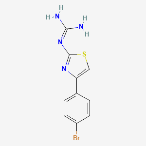 molecular formula C10H9BrN4S B11029385 1-(4-(4-Bromophenyl)thiazol-2-yl)guanidine 