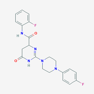 N-(2-fluorophenyl)-2-[4-(4-fluorophenyl)piperazin-1-yl]-6-oxo-3,4,5,6-tetrahydropyrimidine-4-carboxamide