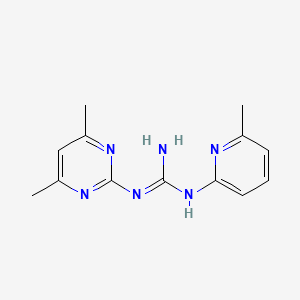 molecular formula C13H16N6 B11029444 1-(4,6-Dimethylpyrimidin-2-yl)-2-(6-methylpyridin-2-yl)guanidine 