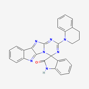 5'-(3,4-dihydro-2H-quinolin-1-yl)spiro[1H-indole-3,3'-2,4,6,8,16-pentazatetracyclo[7.7.0.02,7.010,15]hexadeca-1(16),4,6,8,10,12,14-heptaene]-2-one