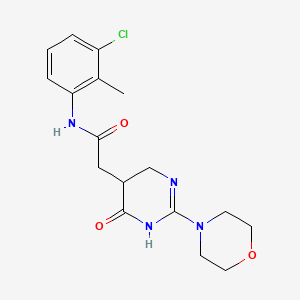 molecular formula C17H21ClN4O3 B11029454 N-(3-chloro-2-methylphenyl)-2-[2-(morpholin-4-yl)-4-oxo-1,4,5,6-tetrahydropyrimidin-5-yl]acetamide 