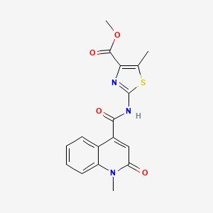 Methyl 5-methyl-2-{[(1-methyl-2-oxo-1,2-dihydroquinolin-4-yl)carbonyl]amino}-1,3-thiazole-4-carboxylate