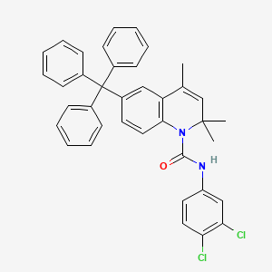 molecular formula C38H32Cl2N2O B11029467 N-(3,4-dichlorophenyl)-2,2,4-trimethyl-6-tritylquinoline-1(2H)-carboxamide 