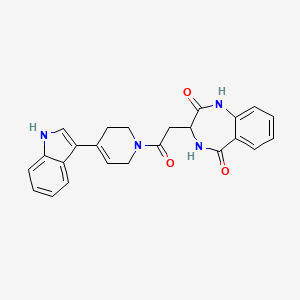 2-hydroxy-3-{2-[4-(1H-indol-3-yl)-3,6-dihydropyridin-1(2H)-yl]-2-oxoethyl}-3,4-dihydro-5H-1,4-benzodiazepin-5-one