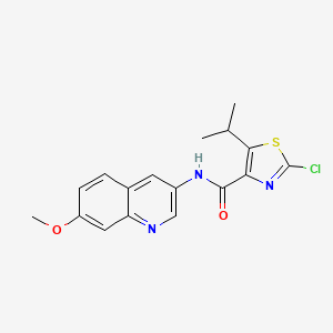 2-chloro-N-(7-methoxyquinolin-3-yl)-5-(propan-2-yl)-1,3-thiazole-4-carboxamide