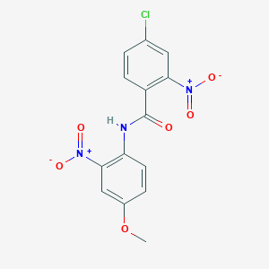 molecular formula C14H10ClN3O6 B11029515 4-chloro-N-(4-methoxy-2-nitrophenyl)-2-nitrobenzamide 