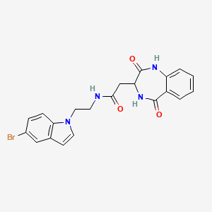 molecular formula C21H19BrN4O3 B11029523 N-[2-(5-bromo-1H-indol-1-yl)ethyl]-2-(2-hydroxy-5-oxo-4,5-dihydro-3H-1,4-benzodiazepin-3-yl)acetamide 