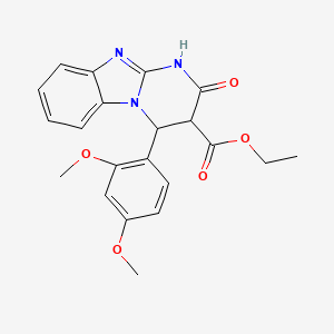 molecular formula C21H21N3O5 B11029541 Ethyl 4-(2,4-dimethoxyphenyl)-2-oxo-1,2,3,4-tetrahydropyrimido[1,2-a]benzimidazole-3-carboxylate 