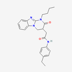 2-(1-butyl-2-oxo-1,2,3,4-tetrahydropyrimido[1,2-a]benzimidazol-3-yl)-N-(4-ethylphenyl)acetamide