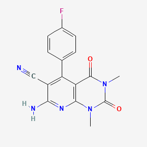 7-Amino-5-(4-fluorophenyl)-1,3-dimethyl-2,4-dioxo-1,2,3,4-tetrahydropyrido[2,3-d]pyrimidine-6-carbonitrile