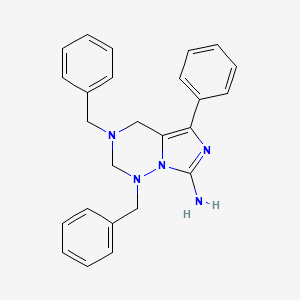 molecular formula C25H25N5 B11029584 1,3-Dibenzyl-5-phenyl-1,2,3,4-tetrahydroimidazo[5,1-f][1,2,4]triazin-7-amine 