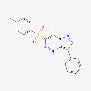 molecular formula C19H16N4O2S B11029647 4-Methyl-3-[(4-methylphenyl)sulfonyl]-8-phenylpyrazolo[5,1-c][1,2,4]triazine 