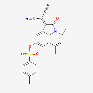 1-(dicyanomethylidene)-4,4,6-trimethyl-2-oxo-1,2-dihydro-4H-pyrrolo[3,2,1-ij]quinolin-8-yl 4-methylbenzenesulfonate