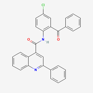 molecular formula C29H19ClN2O2 B11029662 N-(2-benzoyl-4-chlorophenyl)-2-phenylquinoline-4-carboxamide 