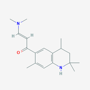 molecular formula C18H26N2O B11029694 (2E)-3-(dimethylamino)-1-(2,2,4,7-tetramethyl-1,2,3,4-tetrahydroquinolin-6-yl)prop-2-en-1-one 