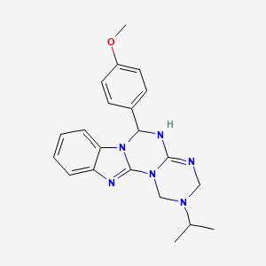 9-(4-methoxyphenyl)-4-propan-2-yl-2,4,6,8,10,17-hexazatetracyclo[8.7.0.02,7.011,16]heptadeca-1(17),6,11,13,15-pentaene