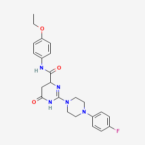 molecular formula C23H26FN5O3 B11029728 N-(4-ethoxyphenyl)-2-[4-(4-fluorophenyl)piperazin-1-yl]-6-oxo-3,4,5,6-tetrahydropyrimidine-4-carboxamide 