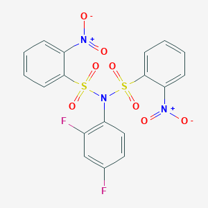 N-(2,4-difluorophenyl)-2-nitro-N-[(2-nitrophenyl)sulfonyl]benzenesulfonamide